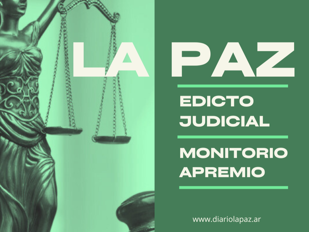 EDICTO: “GOBIERNO DE ENTRE RÍOS C/ NOGUEIRA LIDIA ESTER S/ MONITORIO APREMIO” (publicado 27/11/2025)