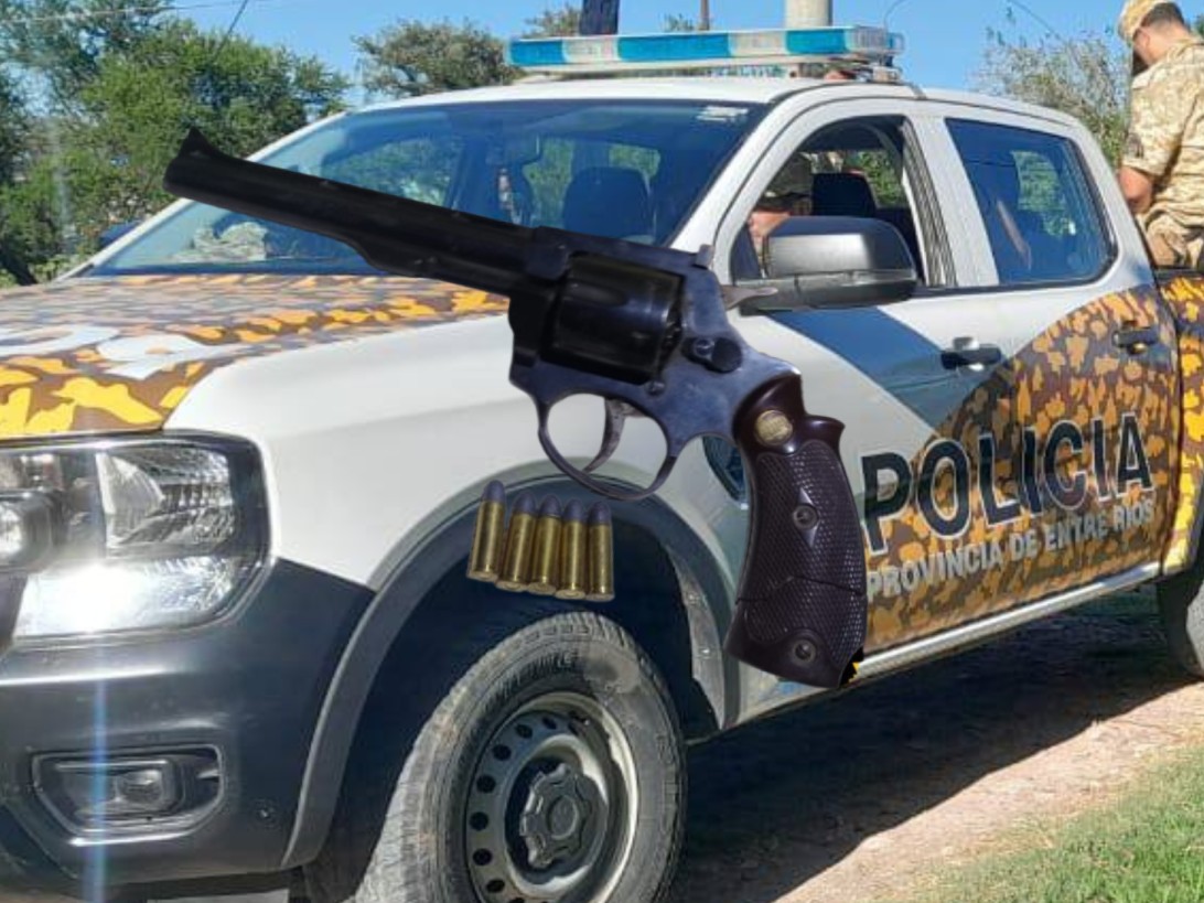 Secuestran un arma de fuego por una causa de amenazas en zona rural