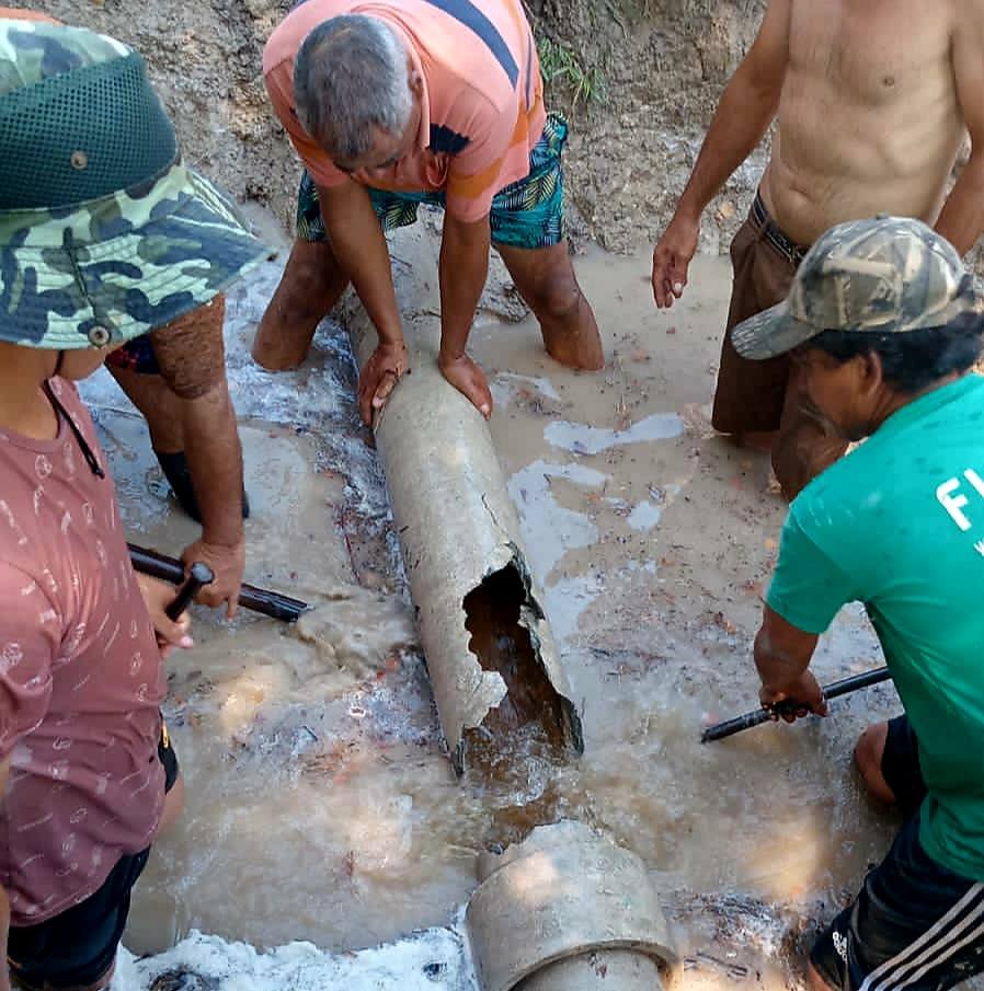 Se arregló el caño de impulsión que dejó a la ciudad sin agua