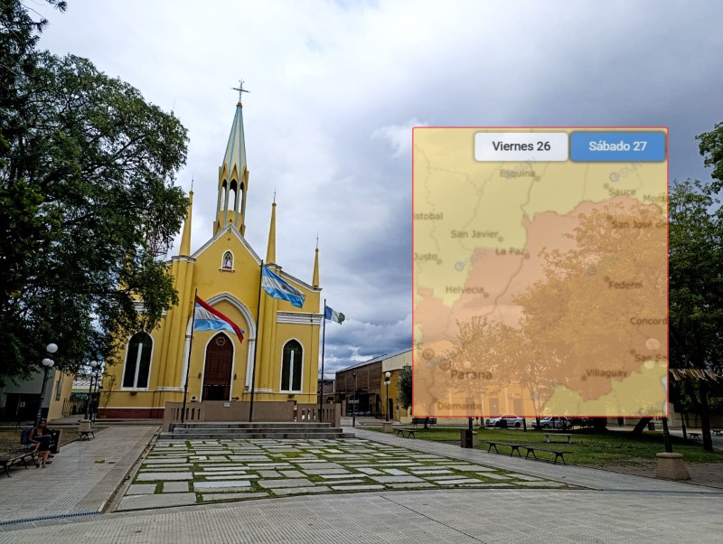 Emitieron alerta por tormentas fuertes para este sábado