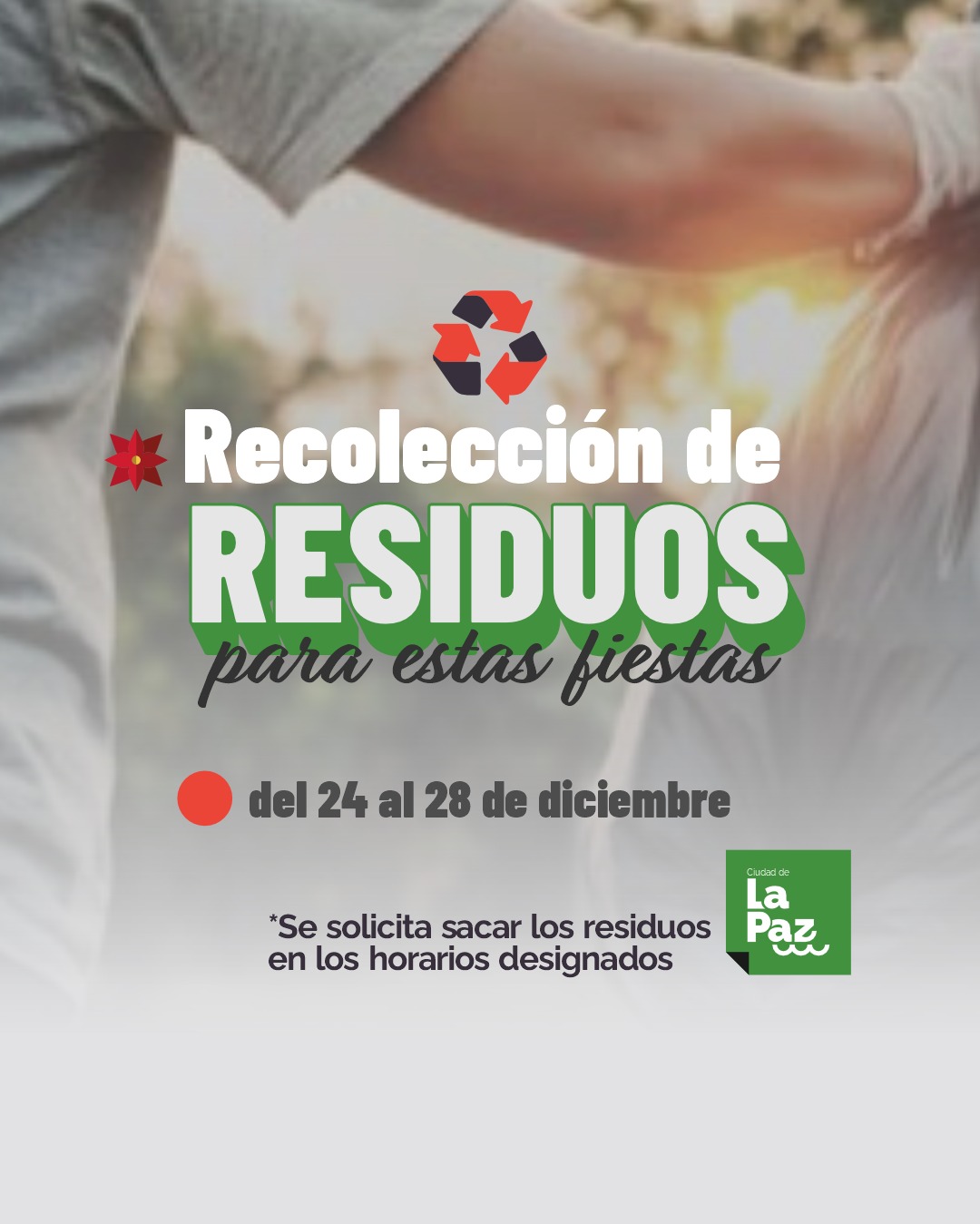 Así será la recolección de residuos del 24 al 28 de diciembre