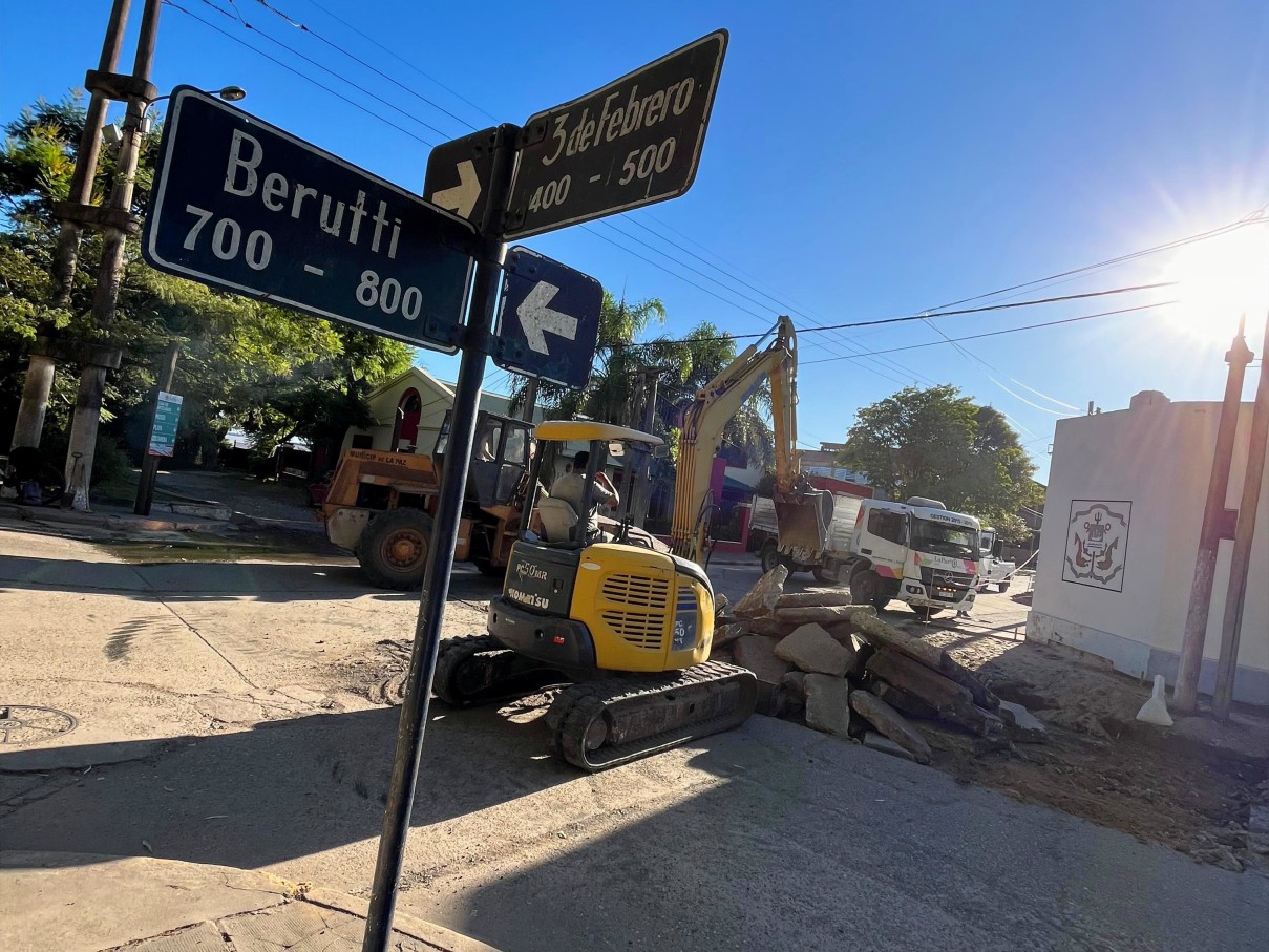 Atención: corte de calles y desvíos por obras en Berutti y 3 de Febrero