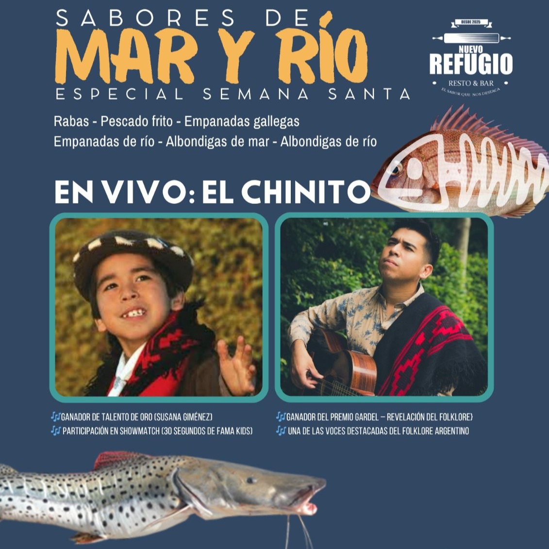 “Sabores de Mar y Río”: gastronomía y folklore en vivo este miércoles en la ciudad