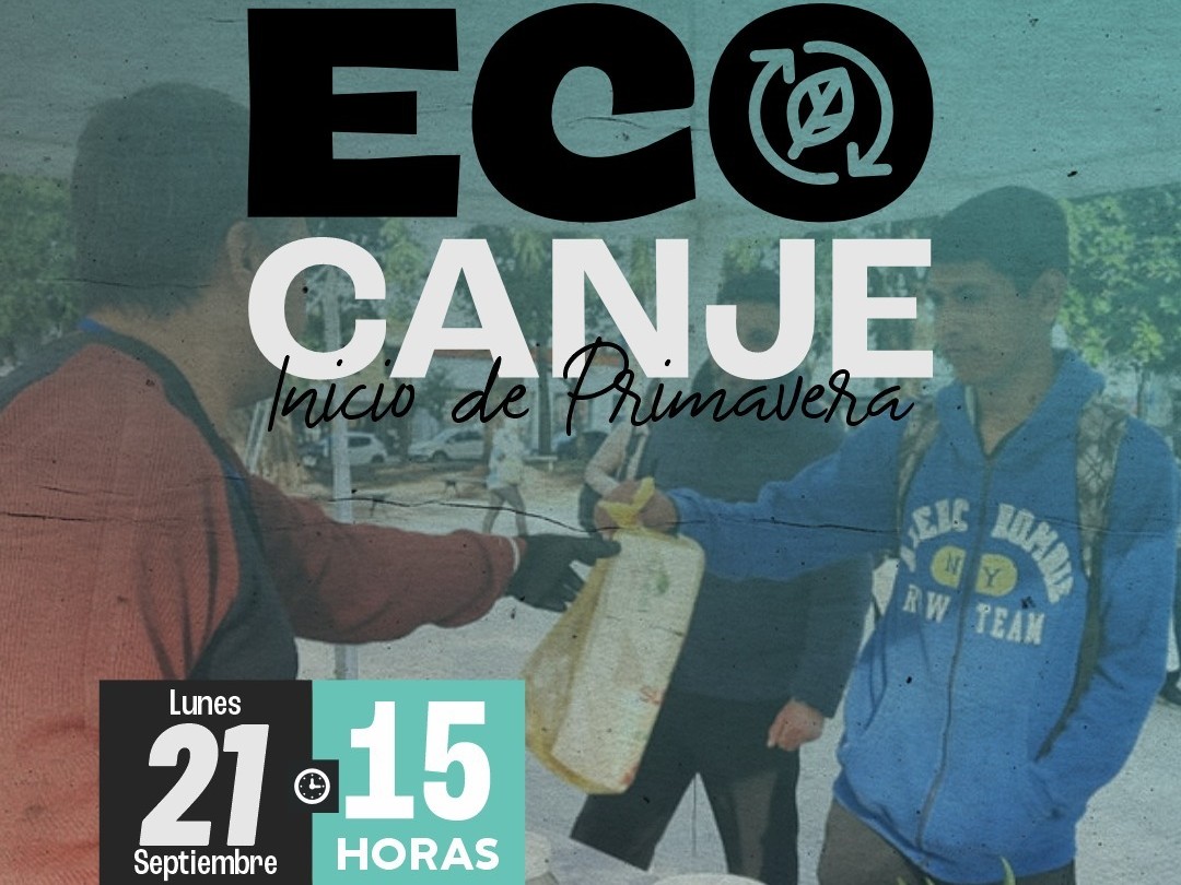 Eco Canje en la plaza principal por el Día de la Primavera
