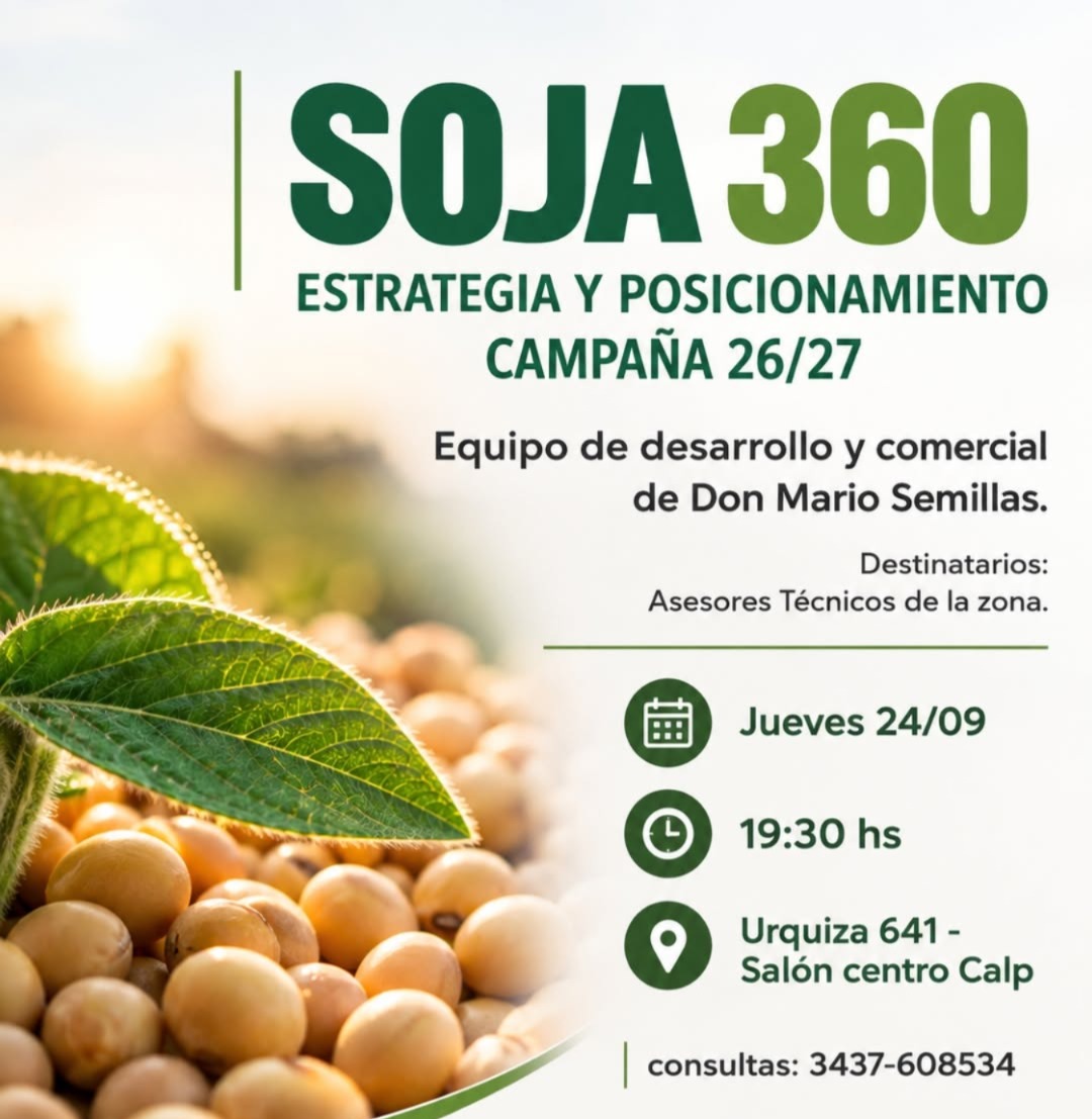 La Paz será sede de una jornada técnica sobre la campaña de soja 2026/27